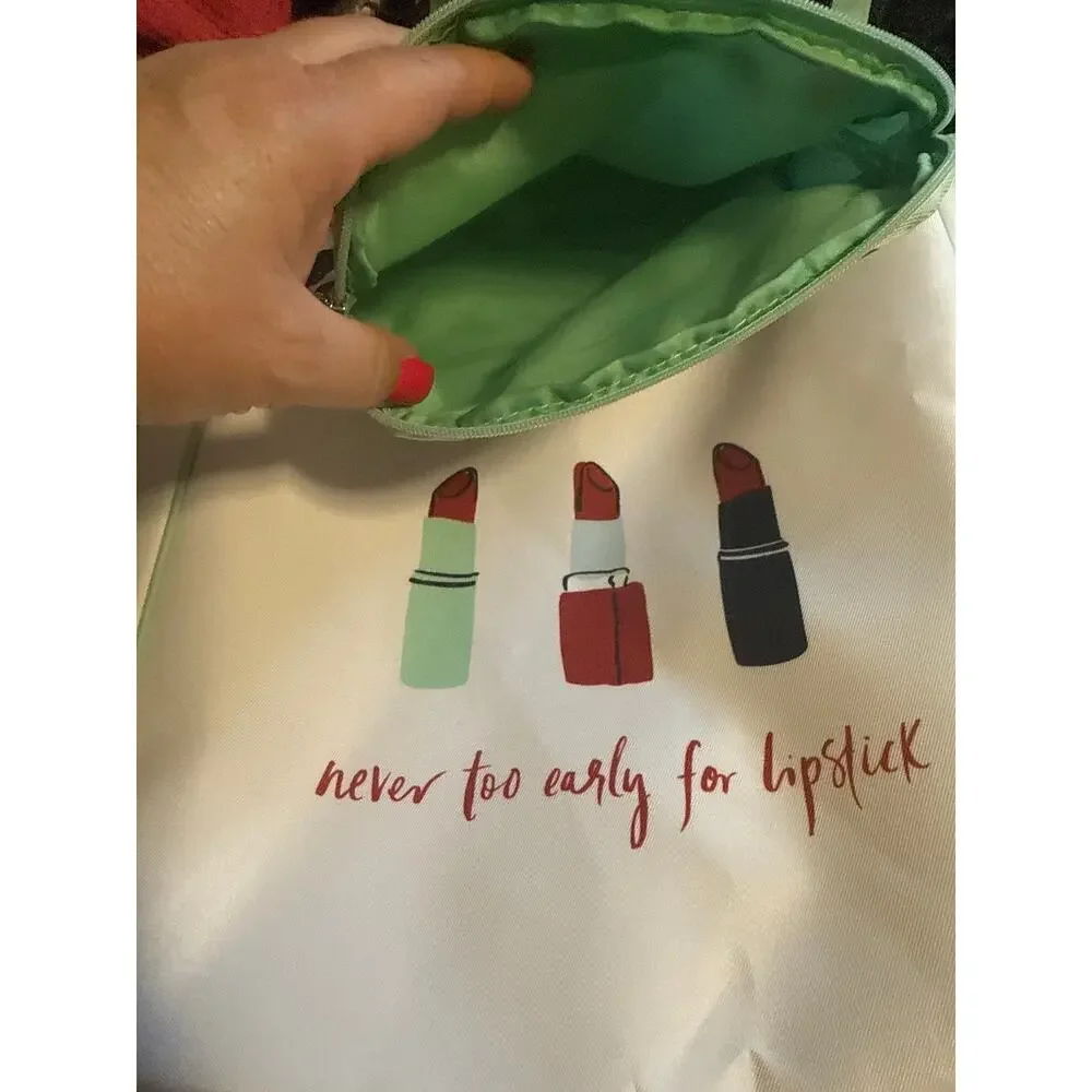 CLINIQUE KATE SPADE BAG AND COSMETIC POUCH , MAKEUP BAG - NEW